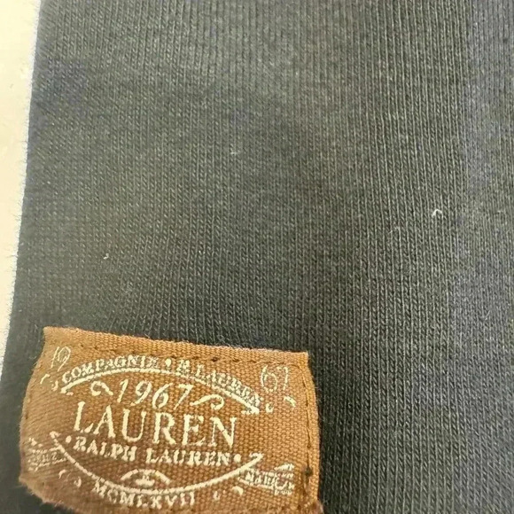 Lauren Ralph Lauren women’s black top w/faux suede elbow patches sz M - Picture 3 of 11